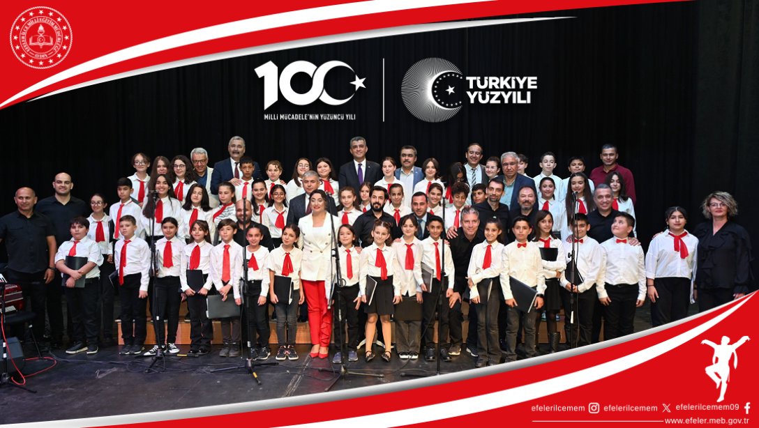 Cumhuriyetimizin 100.yılı nedeniyle Efeler Müzik ve Sanat Akademisi Türk Halk Müziği Çocuk Korosu'nun hazırlamış olduğu Cumhuriyet Bayramı 100.Yıl Konseri  ve 100.Yıl Resim Sergisi Açılışı ve Ödül Töreni yapıldı.