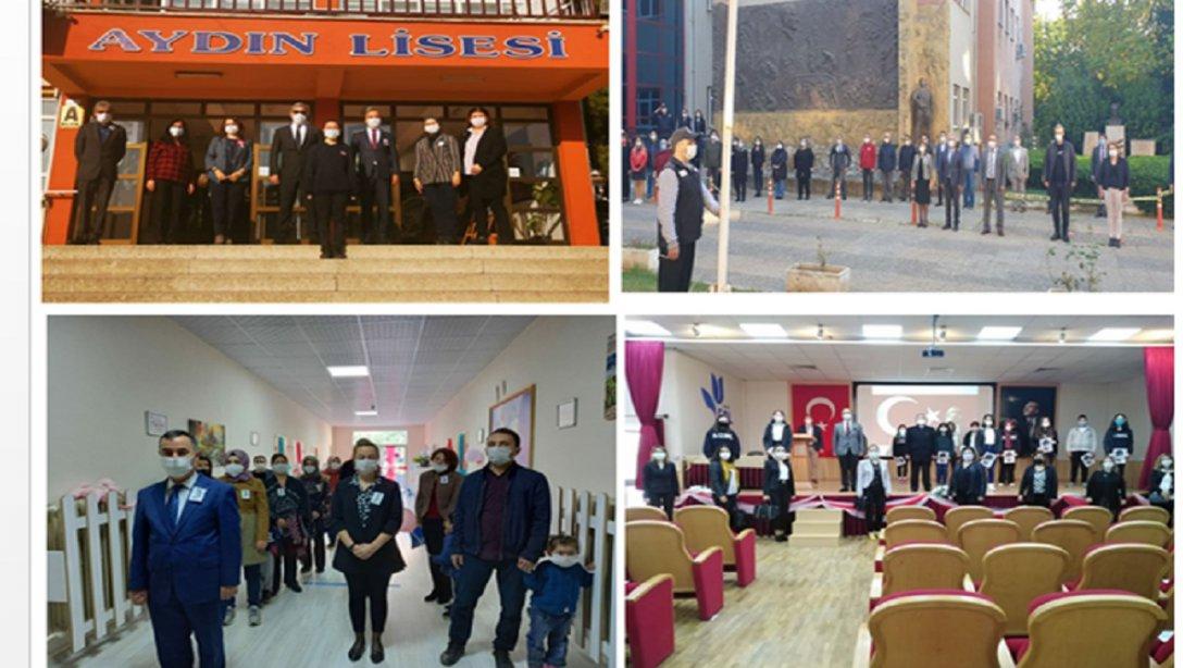 İlçe Milli Eğitim Müdürümüz ve Şube Müdürlerimiz Okullarımızdaki 10 Kasım Atatürk'ü Anma Programı Etkinliklerine Yerinde Katıldılar