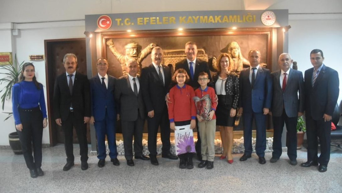 Efeler Kaymakamı Sayın İlker ARIKAN'ı 24 Kasım Öğretmenler Günü dolayısıyla ziyaret edildi